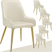 TecTake Polsterstuhl Avane in Samtoptik, gepolstert 52 x 61 x 89 cm