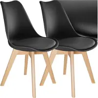 TecTake Set Esszimmerstuhl Frederikke Scandi-Design 49 x 53 x 82 cm