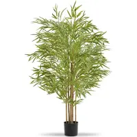 TecTake Künstlicher Bambusbaum Bambosa Verschiedene Größen Detailliert und Naturgetreu 50 x 50 x 150 cm Grün