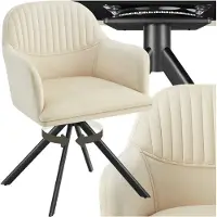 TecTake Samt-Drehstuhl Lona gepolstert 56 x 59 x 81 cm