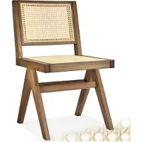 TecTake Holzstuhl Lissy Boho-Stil 48,5 x 53,5 x 83 cm, Belastbarkeit 120 kg