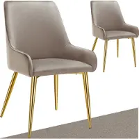 TecTake Polsterstuhl Avane in Samtoptik, gepolstert 52 x 61 x 89 cm