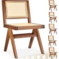TecTake Holzstuhl Lissy Boho-Stil 48,5 x 53,5 x 83 cm, Belastbarkeit 120 kg