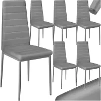 TecTake Set Esszimmerstuhl Thomas gepolstert mit Kunstlederbezug 45 x 48 x 98,5 cm