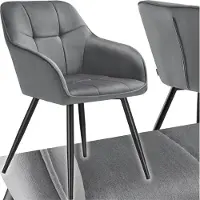 TecTake Esszimmerstuhl Marilyn gepolstert, in Samtoptik, gesteppt 58 x 62 x 82 cm