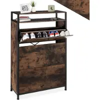 TecTake GmbH Schuhregal - Industrial Holz dunkel, rustikal, 81 cm 404539