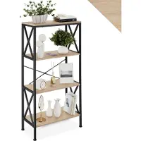 TecTake - Wandrek stellingkast boekenkast Barry - 1,5x31,5x133,5cm - industrieel - lichtbruin - 404713