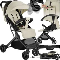 TecTake Buggy-Kinderwagen Finn Einhand-Klappmechanismus, mit 5-Punkt-Gurt, Feststellbremse, Schutzbügel für 0 bis 36 Monate geeignet, Belastbarkeit 15 kg