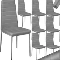 TecTake Set Esszimmerstuhl Thomas gepolstert mit Kunstlederbezug 45 x 48 x 98,5 cm