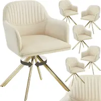 TecTake Samt-Drehstuhl Lona gepolstert 56 x 59 x 81 cm