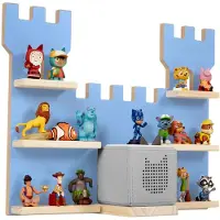 TecTake GmbH Wandregal MyLittleStory Fortress für bis zu 16 Tonies - blau 405230