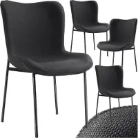 TecTake Polsterstuhl Tessa ergonomische Form mit hoher Rückenlehne 54 x 62 x 90 cm
