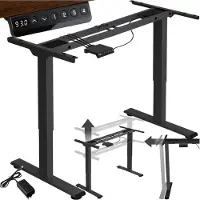 TecTake Höhenverstellbarer Schreibtisch Melville 110 - 168 x 60 x 70 - 119 cm