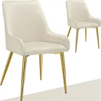 TecTake Polsterstuhl Avane in Samtoptik, gepolstert 52 x 61 x 89 cm
