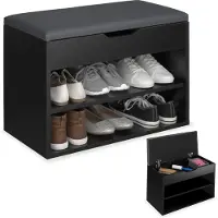 TecTake - Schuhbank Jasmina schwarz SKU: 403615