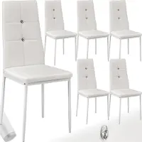 TecTake Set Esszimmerstuhl Julien gepolstert mit Kunstlederbezug 40 x 42 x 97 cm
