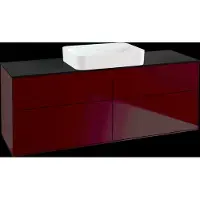 Villeroy & Boch V&B Waschtischunterschrank Wandbeleuchtung Finion 160x60,3x50,1cm, Gl. bla m, Peony Matt