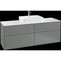 Villeroy & Boch V&B Waschtischunterschrank Wandbeleuchtung Finion 160x60,3cm, EM, Pl wh. m, Oli. m Lac