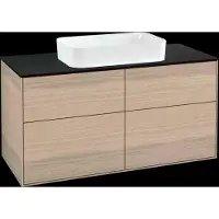 Villeroy & Boch Villeroy und Boch Finion Waschtischunterschrank G67200, 1200x603x501mm, Abdeckplatte Black Matt