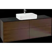 Villeroy & Boch V&B Waschtischunterschrank Wandbeleuchtung Finion 160x60,3cm, EM, Abd.-Pl. bla m, wal ven
