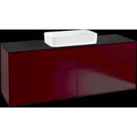 Villeroy & Boch V&B Waschtischunterschrank Wandbeleuchtung Finion 160x60,3cm, Abd.-Pl. bla m, Peony Matt