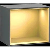 Villeroy & Boch V&B Regalmodul Wandbeleuchtung Finion 41,8x35,6x27cm, Reg gol m, Anthrac. matt