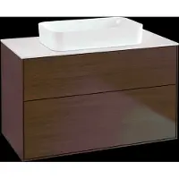 Villeroy & Boch V&B Waschtischunterschrank Wandbeleuchtung Finion 100x60,3x50,1mm, Gl. wh. m, wal veneer