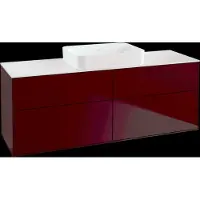 Villeroy & Boch V&B Waschtischunterschrank Wandbeleuchtung Finion 160x60,3x50,1cm, Gl. wh. m, Peony Matt