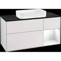 Villeroy & Boch V&B Waschtischunterschrank FINION 1200x603x501mm m Apl. Gl bl ma Regalelem