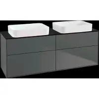 Villeroy & Boch V&B Waschtischunterschrank Wandbeleuchtung Finion 160x60,3x50,1cm, Gl. bla m, Anthrac. m