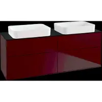 Villeroy & Boch V&B Waschtischunterschrank FINION 1600x603x501mm Abdpl Glas bl Matt Peony