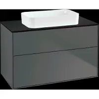 Villeroy & Boch V&B Waschtischunterschrank Wandbeleuchtung Finion 100x60,3x50,1mm, Gl. bla m, Anthrac. m