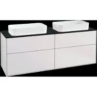 Villeroy & Boch V&B Waschtischunterschrank Wandbeleuchtung Finion 160x60,3cm, Abd.-Pl. bla m, wh. m Lac