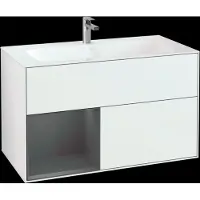 Villeroy & Boch V&B Waschtischunterschrank Wandbeleuchtung Finion 99,6x59,1cm, Rg l A m, glo wh. Lac