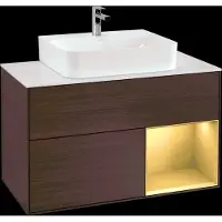 Villeroy & Boch V&B Waschtischunterschrank Wandbeleuchtung Finion 100, Pl wh. m, Reg re gol m, wal ven