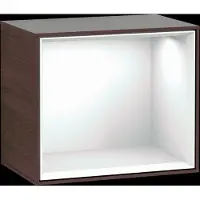 Villeroy & Boch Finion Regalmodul G58, 418 x 356 x 270 mm, mit Beleuchtung, Walnut Veneer / Glossy White Lacquer