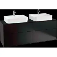 Villeroy & Boch V&B Waschtischunterschrank Wandbeleuchtung Finion 160x60,3cm, Abd.-Pl. bla m, bla m Lac