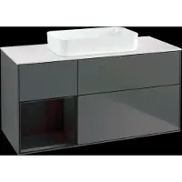 Villeroy & Boch V&B Waschtischunterschrank FINION 1200x603x501mm m Apl. Gl wh ma Regalelem