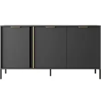 AX Living Catanian 153 3T anthrazit graues Sideboard 153,1cm, Breite