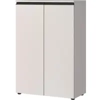 KADIMA DESIGN AKTENSCHRANK 2-türig Soft-Close, 3 Ordnerhöhen 81x120x40 cm Greige