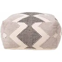 Homescapes SITZPOUF Malmö grau gemustert, 55/55/30 cm