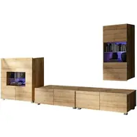 AX Living Wohnwand Wohnzimmer Kossana 17 - Modern in Goldene Eiche