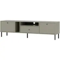 Masseno TV-Schrank TORINO 180 cm Fernsehschrank mit 1 Schubladen und 2 Türen TV-Lowboard für Wohnzimmer Modern 180x40,8x50 cm Hellgrün / Hellgrün