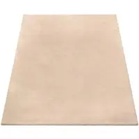 KADIMA DESIGN Hochflor Teppich Unifarben schmutzabweisend Sand Rechteckig 120x160 | 100% Polyester, Rücken aus Baumwolle | Florhöhe: 22 mm | pflegeleicht