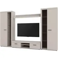 AX Living Spacoro XL Wohnwand Beige modern hochwertig 300 cm ohne LED