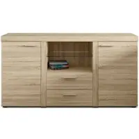 AX Living Schubladenschrank Kommode Spacoro 2T2S Modern Eiche Sonoma