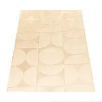 KADIMA DESIGN KURZFLORTEPPICH, mit Struktur, aus Polyester, Florhöhe 10 mm, Beige, 120 x 160 cm
