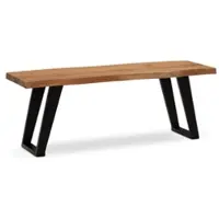 KADIMA DESIGN Garderobenbank 120x40x45,5 cm Massivholz / Metall mit | Gr.: onesize