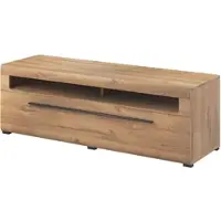Masseno TV-Schrank TULLIA 160 cm Fernsehschrank mit 2 Schubladen TV-Lowboard für Wohnzimmer Modern 160x50x52 cm Eichefarben / Eichefarben