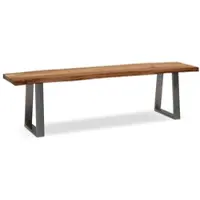 KADIMA DESIGN Esszimmerbank 140x40x45,5 cm Massivholz / Metall mit | Gr.: 140 x 40 x 46 cm